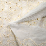 English embroidery Greta ecru white background