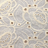 English embroidery Greta ecru white background