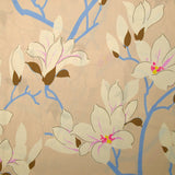 Crêpe viscose imprimé fleurs du Sahara fond beige