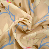 Crêpe viscose imprimé fleurs du Sahara fond beige