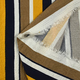 Yellow, taupe and navy printed mockery
