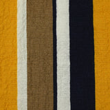 Yellow, taupe and navy printed mockery