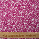 Viscose imprimée stretch fleurs orchidée fond blanc