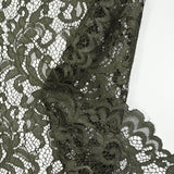 Dentelle festonnée Judith kaki