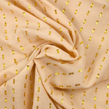 Viscose plumetis Lurex doré fond beige