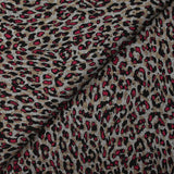 Maille Milano polyviscose graou sauvage framboise fond beige et gris