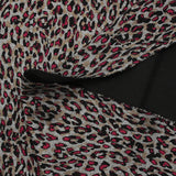 Maille Milano polyviscose graou sauvage framboise fond beige et gris