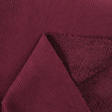 Velours côtelé sherpa double face lie de vin