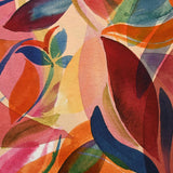 Jersey de viscose imprimé aquarelle multicolore fond beige