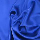 100% electric blue silk satin