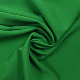 Crêpe de polyester lourd Madeleine vert prairie
