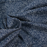Anaïs navy cotton and silk jacquard jeans