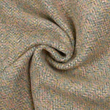 Laine mélangée bouclette pastel fond chevron écru et noir