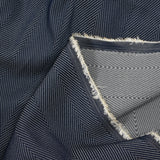 Jacquard jeans in navy linen blend