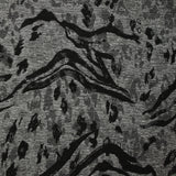 Jacquard de laine mélangée érosion animale noir et gris