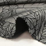 Maille Milano polyviscose floraison fond noir