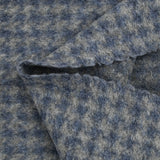 100% Laine bouillie mini carreaux bleus sur fond gris