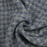 100% Laine bouillie mini carreaux bleus sur fond gris