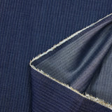 Fine cotton jeans with navy stripe background