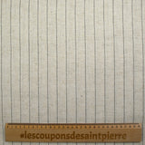 Polyviscose et lin rayé Maud fond écru
