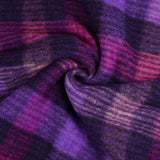 100% Laine bouillie à carreaux magenta et violet