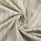 Polyviscose et lin rayé Maud fond écru