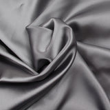 Satin duchesse polyester gris