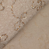 Lainage bouclette Sarah fleurs fond sable rosé