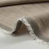 Polyviscose and striped linen Maud Beige background