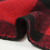 Lainage polyester à carreaux rouge et noir