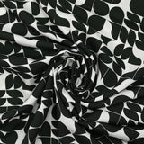 Viscose printed Bauhaus black on white background