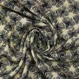 Viscose imprimée étincelles écrues fond noir