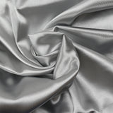 Satin duchesse polyester argent