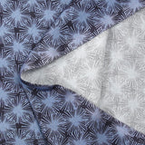 Viscose imprimée étincelles bleues fond bleu ardoise