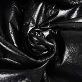 Simili cuir noir brillant envers sherpa fausse fourrure mouton écru