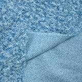 Lainage bouclette à poil long bleu azur