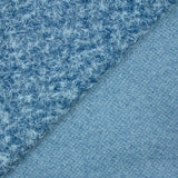 Lainage bouclette à poil long bleu azur