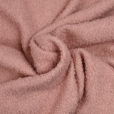 Lainage bouclette envers polaire rose