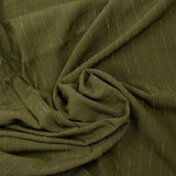 Crepon de viscosa lurex dorado a rayas fondo caqui