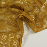 Mustard Bohemian Polyester Lace