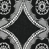 Encaje de poliéster bohemio negro