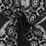 Encaje de poliéster bohemio negro