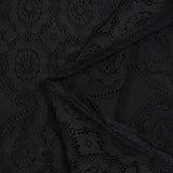 Encaje de poliéster bohemio negro
