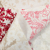 Polycoton imprimé cerf de Noël rouge