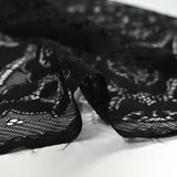 Encaje de poliéster bohemio negro