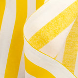 Polycoton imprimé rayé jaune et blanc