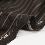 Flanelle de laine mélangée rayée marron