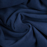 Lainage bouclette envers polaire marine