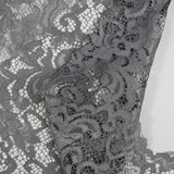Encaje festonado Judith gris plateado