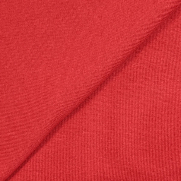 Jersey de polycoton french terry rouge